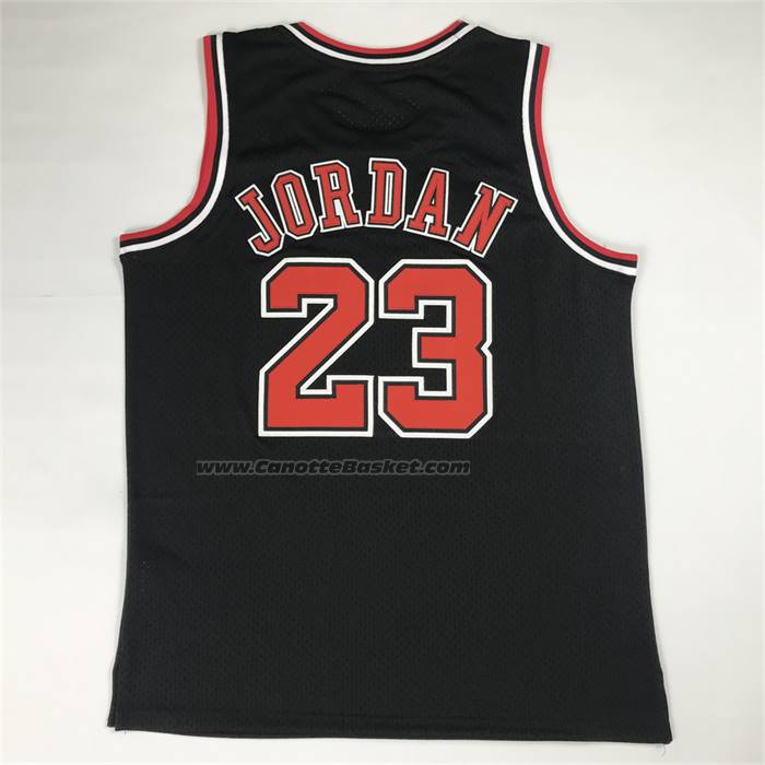 Maglia Chicago Bulls Michael Jordan No 23 Autentico 1997-98 Nero